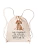 Mr. & Mrs. Panda Jutebeutel Hund Dame mit Spruch in Creme