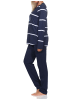 NORMANN Langarm Pyjama Schlafanzug Maritimer Look - 84863 in marine