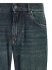 Dolce & Gabbana Blau Baumwolle Straight-Leg Jeans