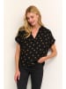 Kaffe Kurzarm-Bluse KAano Regular fit in Black With Mustang Dot