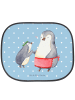 Mr. & Mrs. Panda Sonnenschutz Auto Pinguin mit Kind ohne Spruch in Blau Pastell