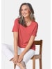 GOLDNER Knitterarmes Shirt mit Elasthan in koralle