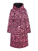 faina Damen Langer Steppmantel in Pink Leo