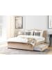 Beliani Doppelbett MONTPELLIER in Beige - (W) 167 x (H) 110 x (L) 213 cm