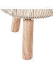 Beliani Hocker MANZAI in Beige/Braun - (W) 40 x (H) 44 x (L) 40 cm