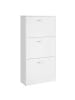 VASAGLE Schuhschrank Custos in Weiß - (B)60 x (H)120 x (T)24 cm