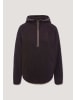 Hessnatur Fleece Hoodie in schwarzbeere
