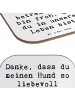 Mr. & Mrs. Panda Holzuntersetzer Spruch Danke Hundesitter mit Sp... in Weiß