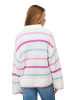 Zero  Grobstrickpullover mit Streifen in CreamPink