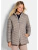 GOLDNER Kurzgröße:  Herbstjacke mit Daunen, Stehkragen in taupe