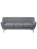 Beliani 3-Sitzer Sofa MOTALA in Grau/Braun - (W) 182 x (H) 76 x (L) 83 cm