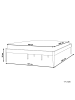 Beliani Doppelbett VAURS in Weiß - (W) 187 x (H) 38 x (L) 206 cm
