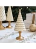 Chic Antique Deko WEIHNACHTSBAUM NOEL Antik Creme Gold 23 cm