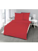 kaeppel 2 tlg. Biber Bettwäsche 200x200cm Uni in Rot