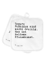 Mr. & Mrs. Panda Potholder Unsere Fußböden sind nicht... mit Spruch in Weiß