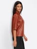 Heine Lederimitat-Bluse in rotbraun