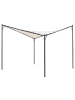 Beliani Garten-Pergola AVENTINE in Beige/Schwarz - (W) 300 x (H) 260 x (L) 300 cm
