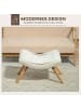 HOMCOM Sitzhocker in Cremeweiß 67L x 45B x 38H cm
