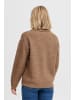 Pulz Strickpullover PZASTRA Regular fit in Tobacco Brown Melange