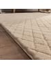 KADIMA DESIGN Hochflor Teppich waschbar Unifarben Struktur Schlafzimmer in Beige