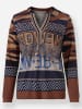 Heine Langarmshirt in marine-camel-bedruckt