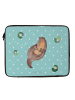 Mr. & Mrs. Panda Laptop Tasche Otter Seerose ohne Spruch in Türkis Pastell