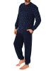 NORMANN Frottee Schlafanzug Pyjama lang Bündchen - 75346 in marine