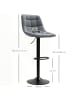 HOMCOM Barhocker in Dunkelgrau 48L x 47B x 115,5H cm