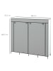 HOMCOM Stoffschrank-166L x 42,5B x 169,5Hcm-Dunkelgrau