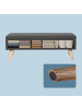 relaxdays Sitzbank in Grau  - (B)110 x (H)40 x (T)40 cm