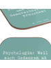 Mr. & Mrs. Panda Bierdeckel Spruch Psychologin Gedanken mit Spruch in Meeresbrise