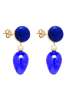 Gemshine Ohrringe Lapis Lazuli - Jade Tropfen in gold coloured