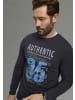 Man's World Langarmshirt in dunkelblau