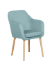 Beliani Esszimmerstuhl YORKVILLE II in Blau/Braun - (W) 56 x (H) 82 x (L) 46 cm