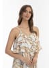 faina Maxikleid Mit Allover-Print in Weiss