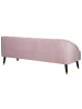 Beliani 3-Sitzer Sofa ALSVAG in Rosa/Schwarz/Gold - (W) 191 x (H) 73 x (L) 73 cm