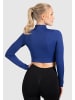 SMILODOX Cropjacke Kompression Zeya - Bitte eine Nummer größer bestellen in Royal Blau
