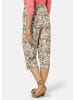 GOLDNER Kurzgröße:  Attraktive Druckhose Louisa mit weichem Fall in weiß / bunt / gemustert