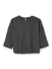 sheego Sweatshirt in rauchgrau meliert