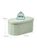 relaxdays Sitzbank in Salbei - (B)76 x (H)38 x (T)38 cm