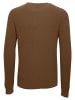 BLEND Rundhals Strickpullover Basic Langarm Sweater in Braun