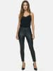 Tazzio Jeans Skinny Fit "F140" - Lederoptik - in Schwarz