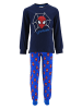 Spiderman 2tlg. Outfit: Schlafanzug Pyjama Langarmshirt und Hose in Blau