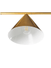 Beliani Stehleuchte MOCAL in Gold/Weiß - (W) 35 x (H) 155 x (L) 28 cm