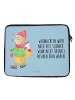 Mr. & Mrs. Panda Laptop Tasche Fuchs  Schlittschuhe mit Spruch in Eisblau
