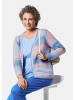 GOLDNER Verschlussloser, leichter Strickcardigan in mittelblau / melba / gemustert