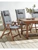 Beliani 6er-Set Gartenstuhl AMANTEA in Braun/Grau