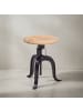 KADIMA DESIGN Drehhocker | Akazie/Metall, 39x62,5cm, Höhenverstellbar