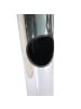axentia 2-in-1 Standabfallbehälter mit Aschenbecher, 10 L - ø15 x 57 cm in Silber