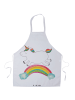 Mr. & Mrs. Panda Gastro-Schürze Einhorn Regenbogen ohne Spruch in Weiß